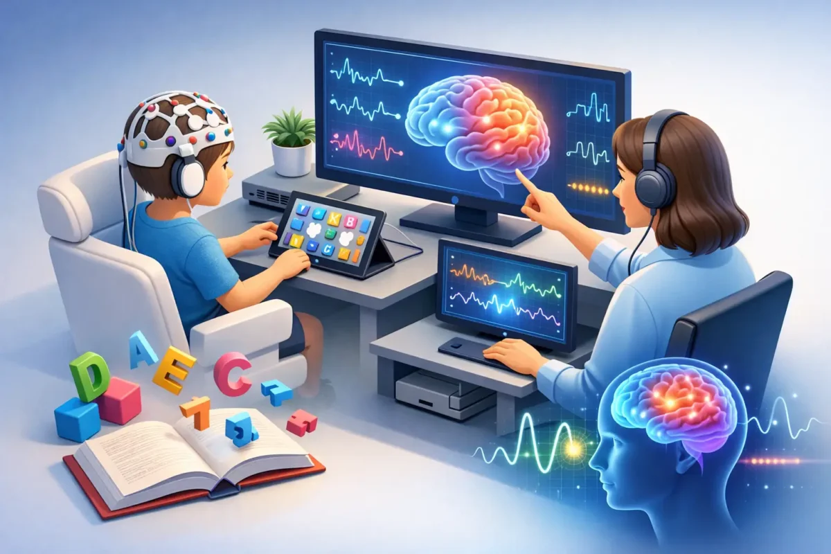 EEG cognitive training and reading practice