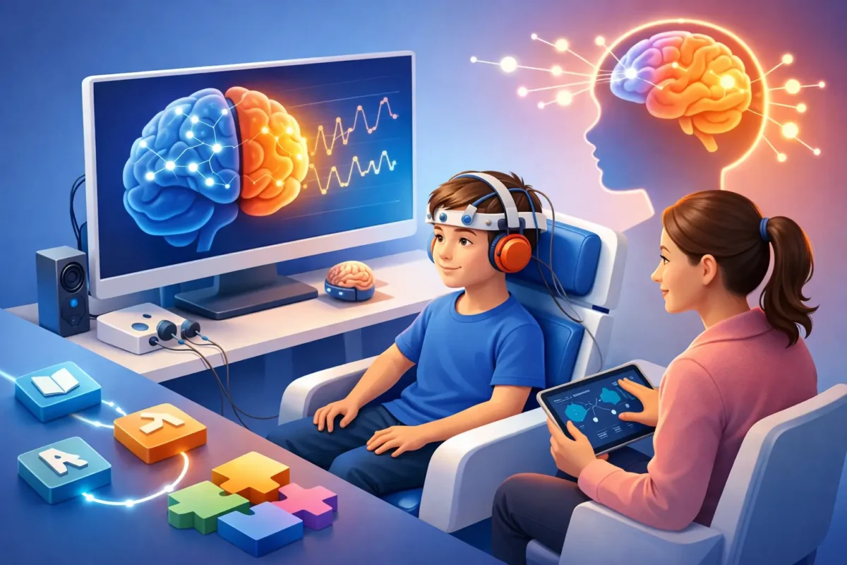 Families using EEG cognitive training at home